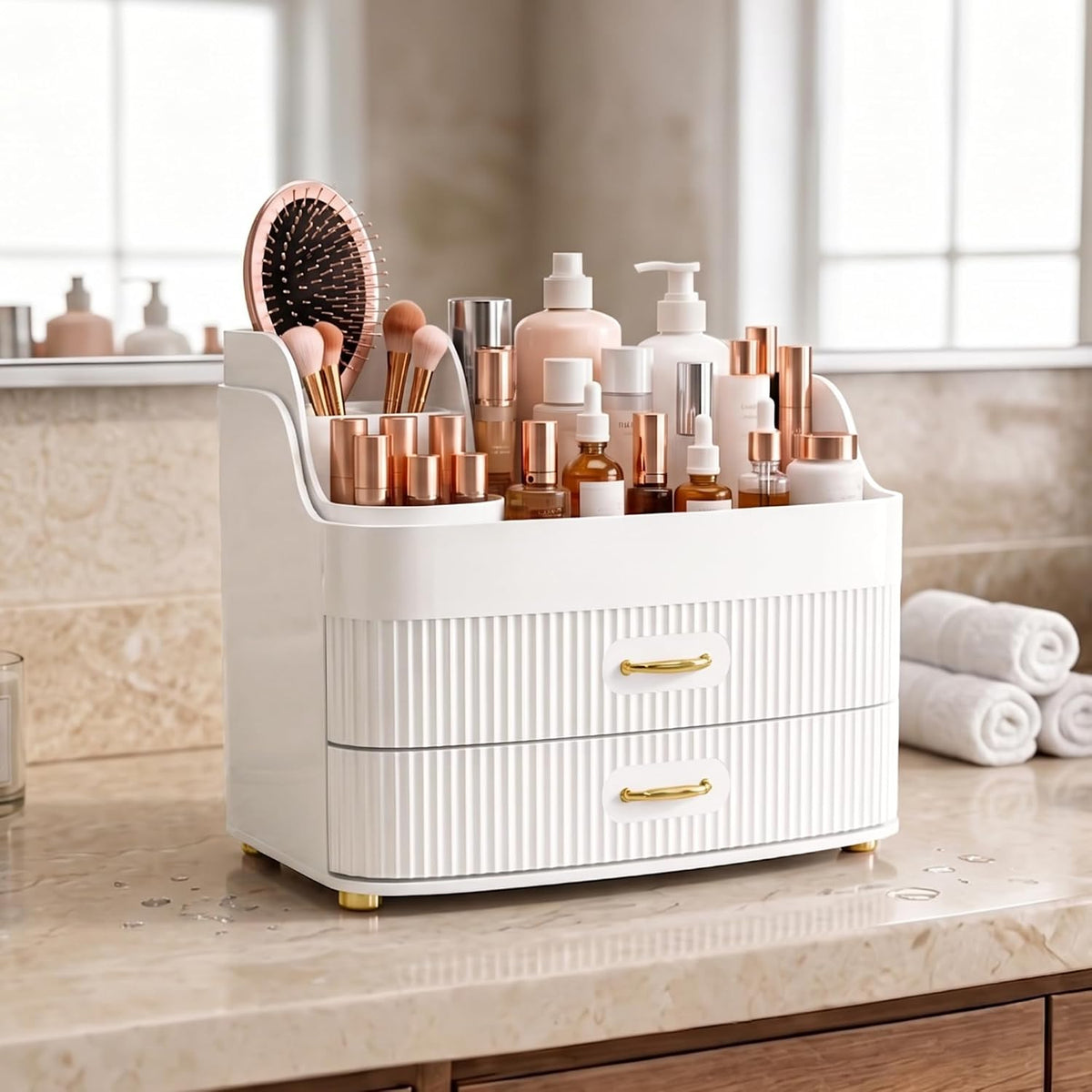 Makeup Organizer for Countertop Vanity Skincare Storage for Perfume Lipstick ...