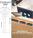Nearockle Cable Management Under Desk, Adjustable Self-Adhesive Silicone Cable - Image 2