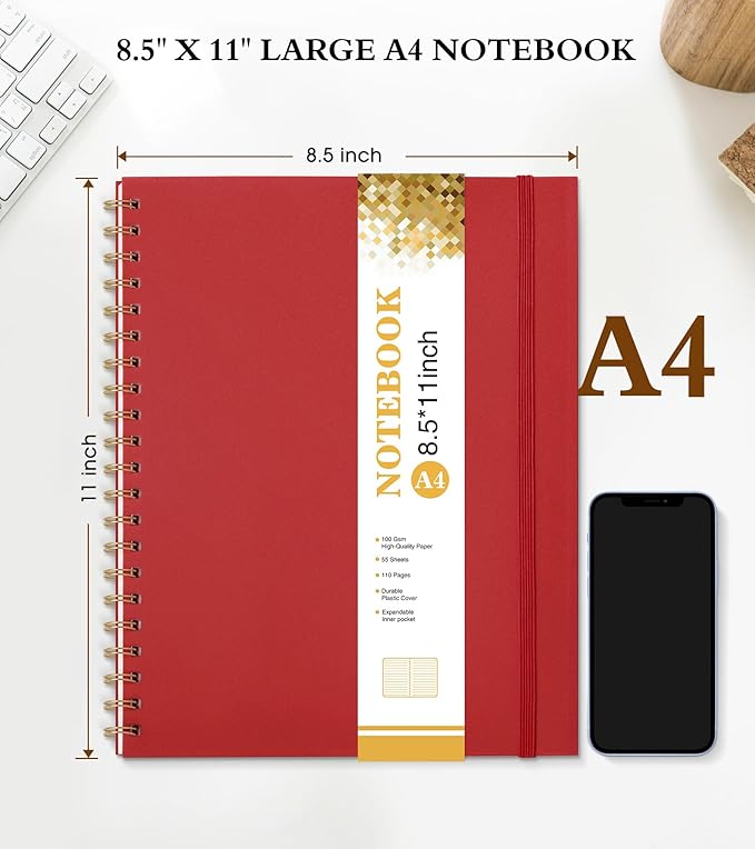 Spiral Notebook Journal 8.5” x 11”, A4 Large Notebooks - Image 2