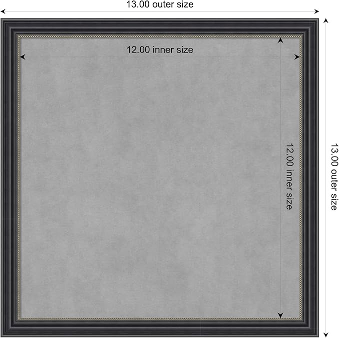 Amanti Art Black Framed Magnetic Board 13x13 X-Small Vision Board - Image 4