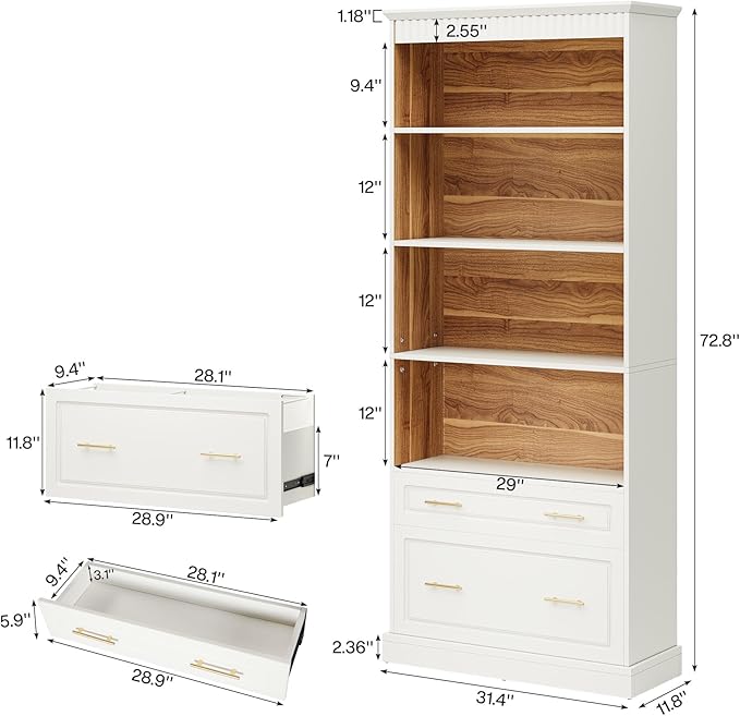 Tribesigns Way to Origin 2-Drawer Vertical File Cabinet - Image 2