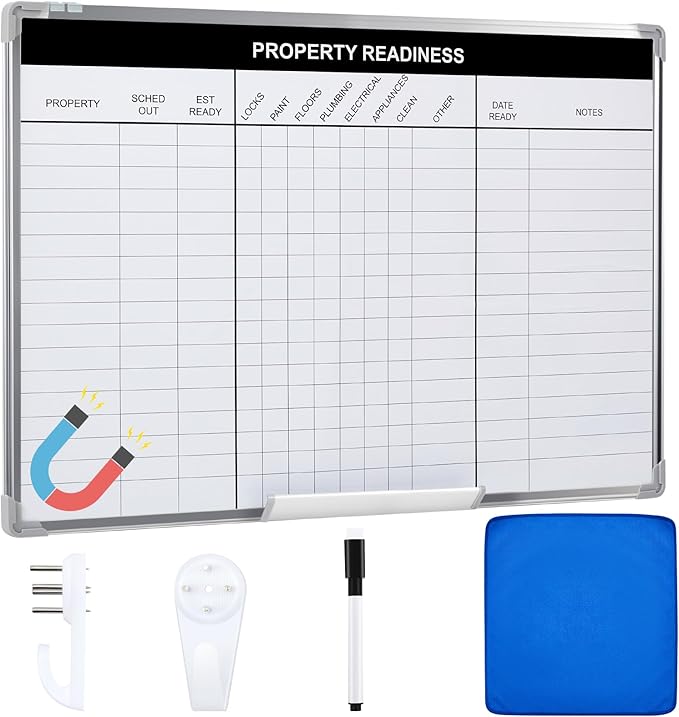 Lincia Property Readiness Dry Erase Whiteboard Magnetic Dry Erase Board by Lincia