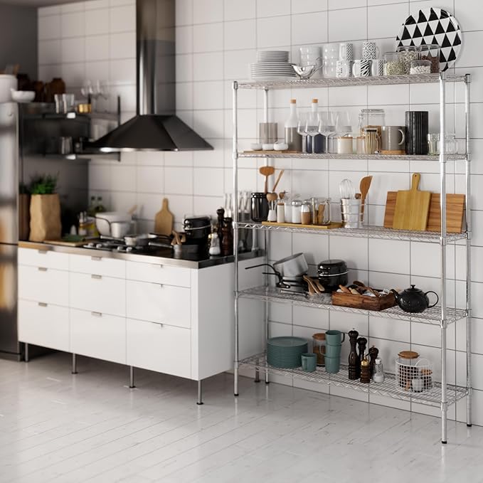 Regal Altair 14" Deep x 54" Wide x 74" Height Wire Shelving Kit | 5-Tier | NSF - Image 8
