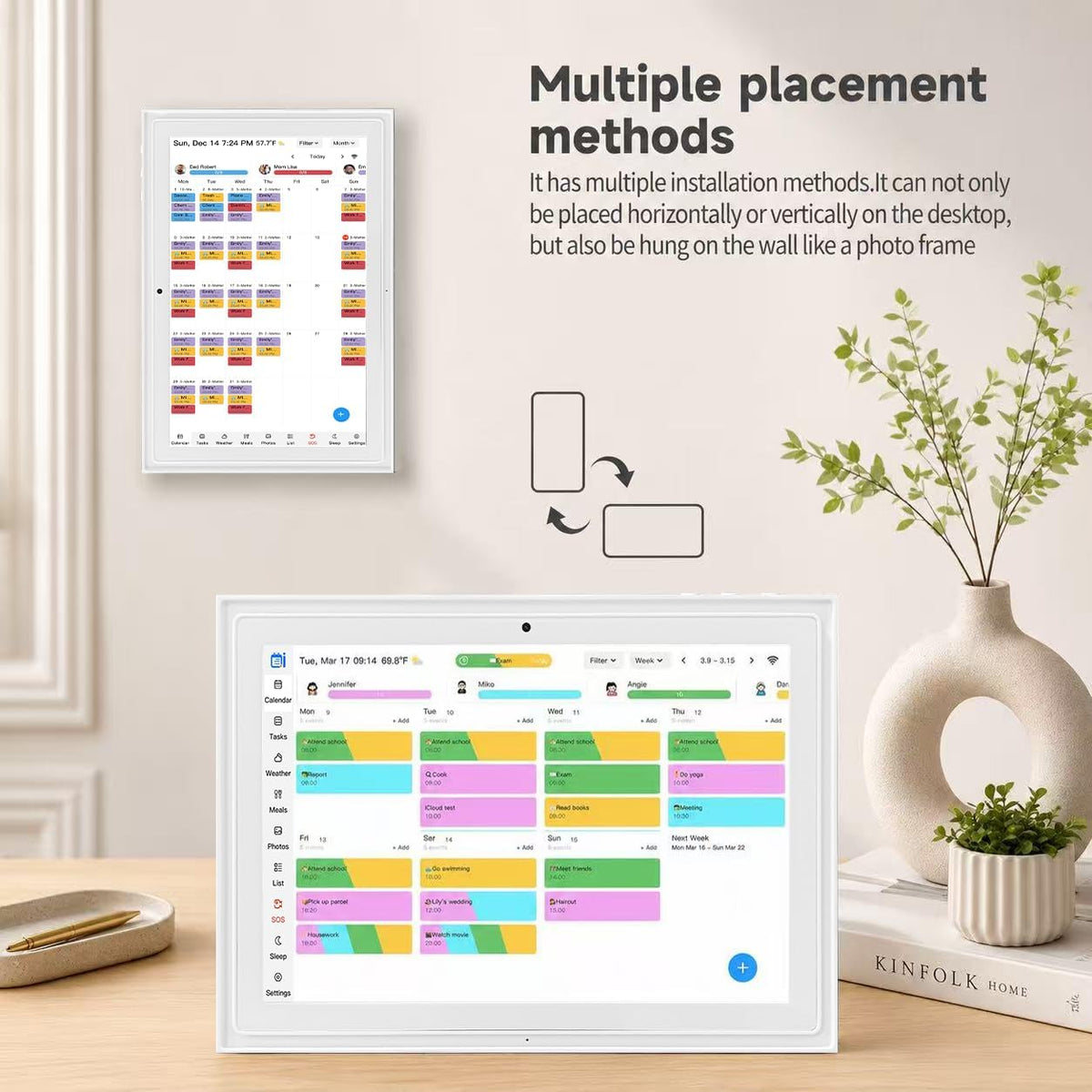 Digital Calendar, 10.1-inch Smart Wall Planner Electronic Calendar & Chor...