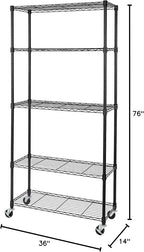 Seville Classics UltraDurable Heavy Duty NSF Solid Steel Wire Rack Storage Unit - Image 11