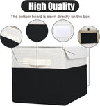 Bagnizer Large 22 Quart Linen Fabric Foldable Storage Bin Cube Organizer Basket - Image 5