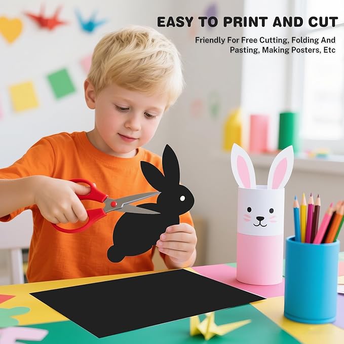 Cardstock 8.5 X 11, 80 Sheets Black Card Stock, 75lb/ 200gsm Copy Paper - Image 5