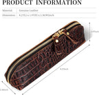 Gexmil Genuine Leather Pen Case, Full Grain Leather Pencil Holder, Hand-made - Image 3