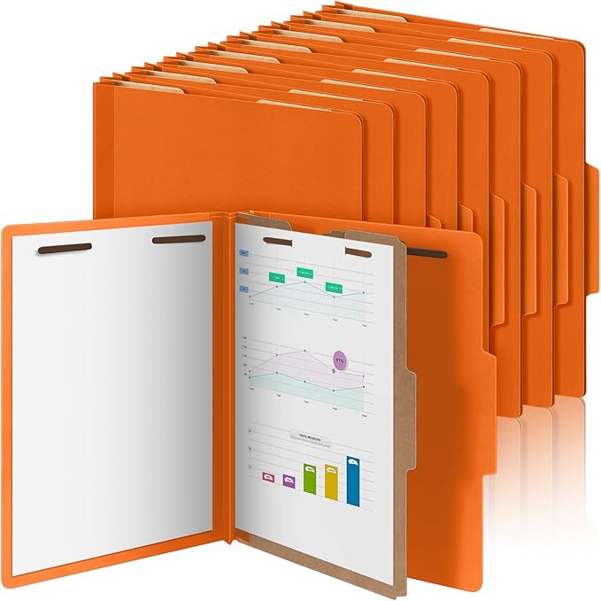 Skyygemm 24 Pcs Classification Folders Letter Size, 1 Divider Pressboard File by Skyygemm