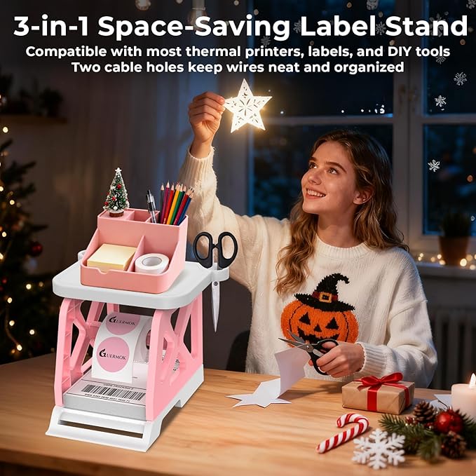 Guermok 3-in-1 Thermal Label Holder Stand - Image 2