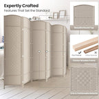 Cocosica 6 Panel Room Divider, 6Ft Folding Privacy Screen, Tall - Image 2