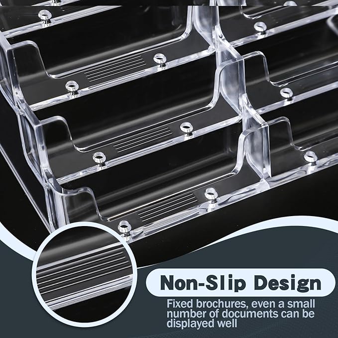 Acrylic Business Card Holder for Desk, 4-Tier Clear Plastic Display Stand - Image 4