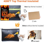 Fireproof Document Bag – 3 Pack Fireproof & Water- proof Document Organizer | - Image 4