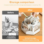 Cayxenful Pencil Pen Holder for Desk, 9 Slots 360 Degree Rotating Desk - Image 2