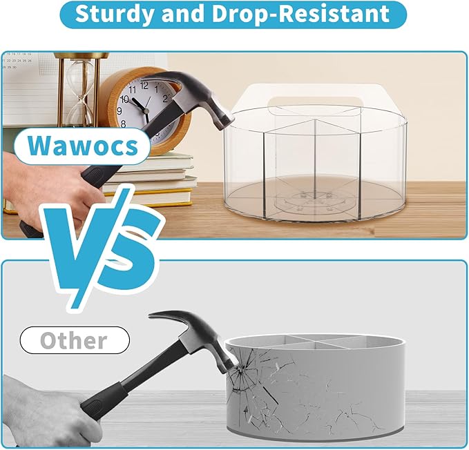 Acrylic Pen Holder for Desks, Acrylic Desk Organizer Clear, 360 Degree Pencil - Image 6
