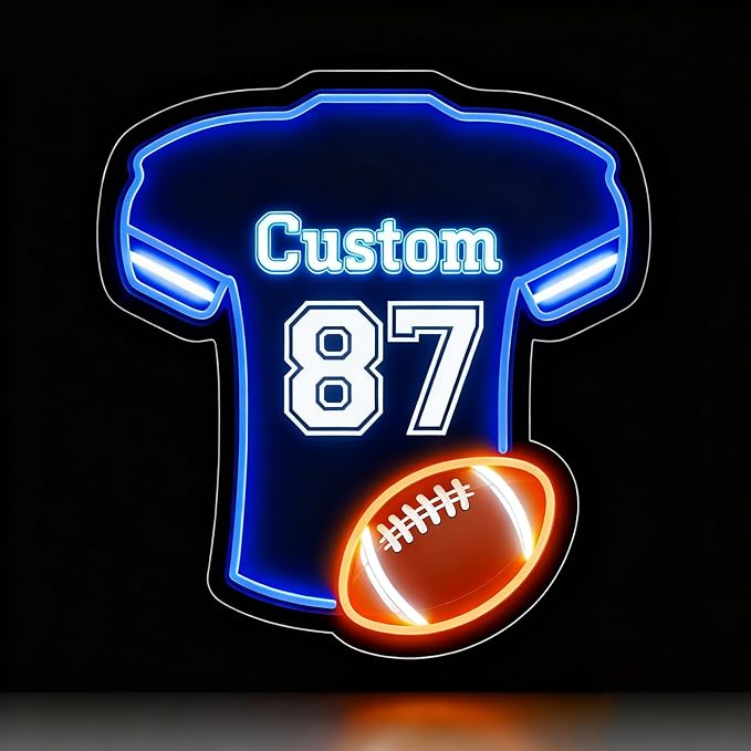 Custom Football Jersey Neon Signs by Sunchayi