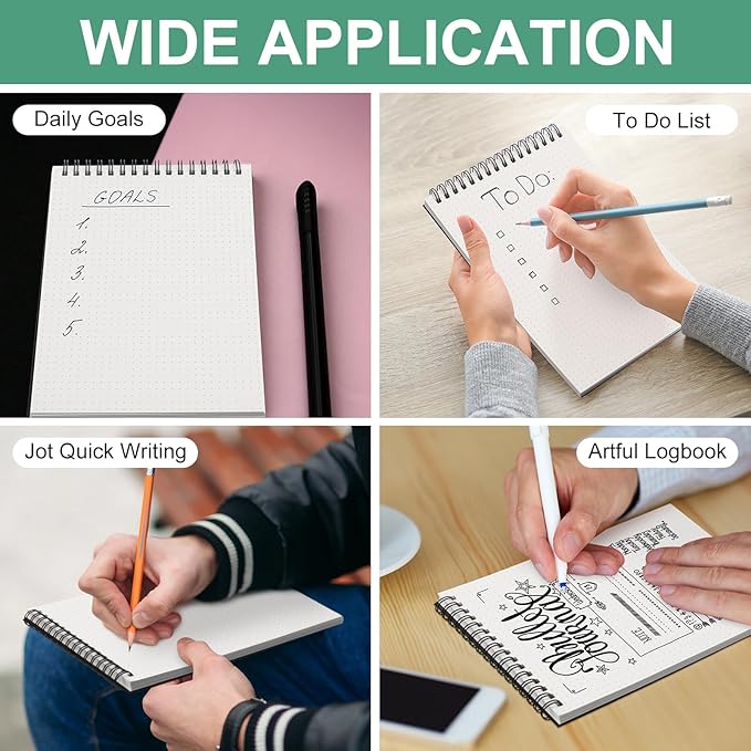Engrowtic Dot Grid Notebook Top Spiral Notebook A5 Size Bullet Dotted Paper - Image 5
