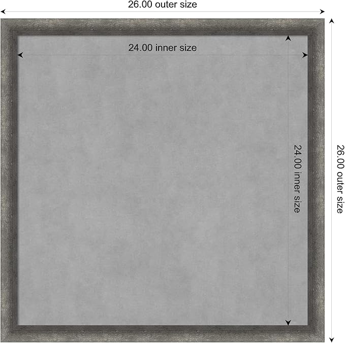 Amanti Art Grey Framed Magnetic Board 26x26 Medium Vision Board - Image 3