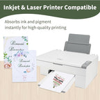White Cardstock 8.5x11, Creebe 50 Sheets 65lb Card Stock Printer Paper 8.5 x 11 - Image 3