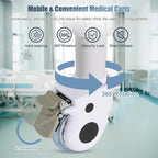 Medical Carts with Wheels 2 Tier Mobile Esthetician Cart 220 LBS Load Hospital - Image 7