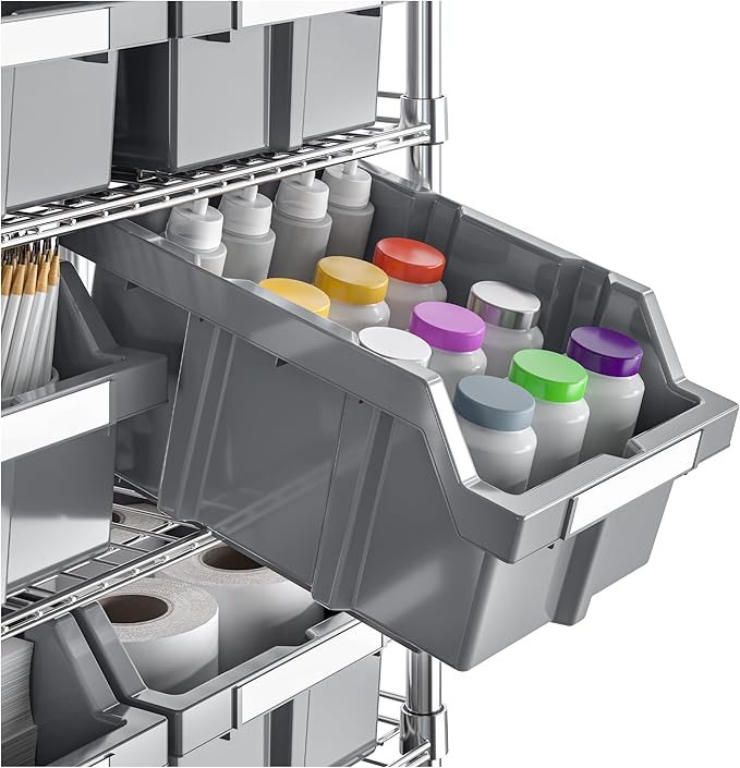 Seville Classics Heavy Duty NSF Bin Rack Solid Steel Wire Shelving Storage Unit - Image 11