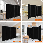 Room Divider 6FT Folding Privacy Screens, 4 Panel Partition Room Dividers - Image 7