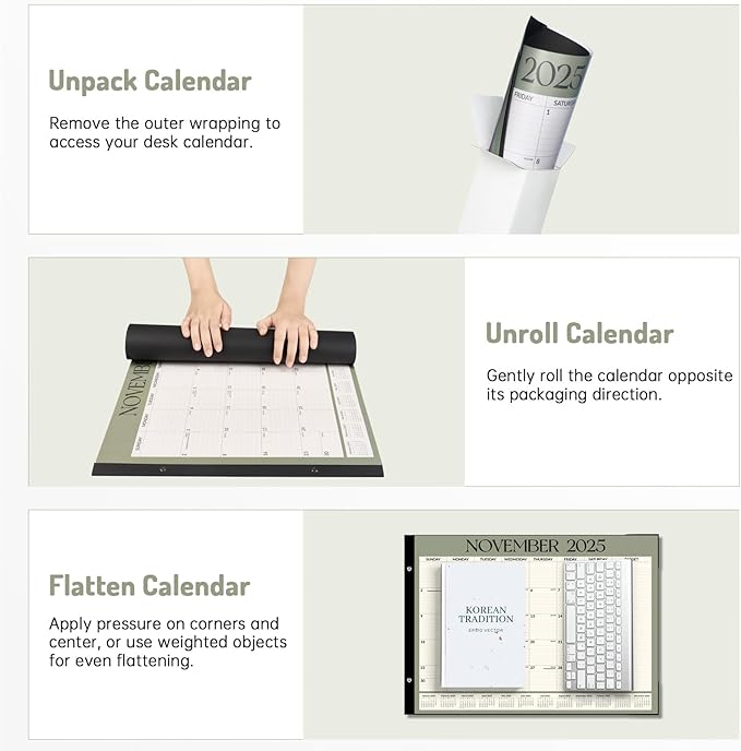Forvencer 22" x 17" Large Desk Calendar 2026, 20 Months Calendar Runs from - Image 7