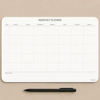 Undated Monthly Planner Notepad, Desk Calendar by CLEVERSIGNS