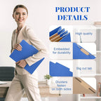 12 Pcs Classification Folders Letter Size 3 Pocket Dividers Employee File Folder - Image 6