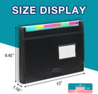 H4D Accordion File Organizer, 13 Pocket Expanding File Folder - Image 2