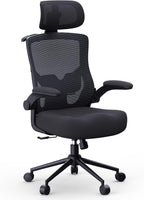 Ergonomic Office Chair, High Back Mesh Computer Chair with Molded Foam Cushion, Adjustable Headrest, Lumbar Support, Tilt Lock and Coat Hanger for Home Office