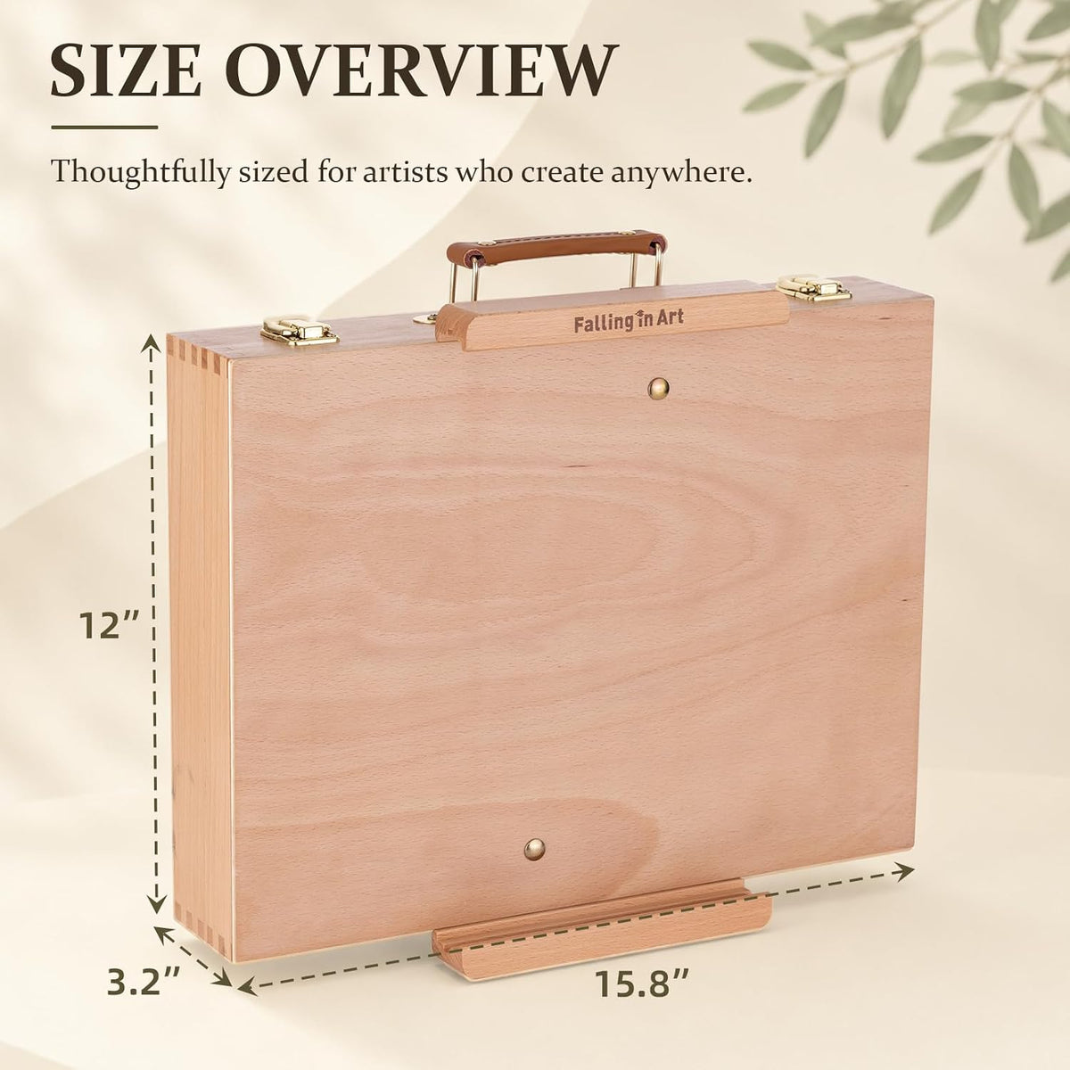 falling in art portable beech wood tabletop art shown in use