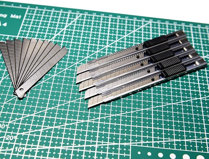 WEKOIL 9mm Snap Off Utility Knife 5 Pack High Hardness Retractable Box Cutters - Image 7