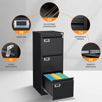 AFAIF 3 Drawer File Cabinet - Image 6