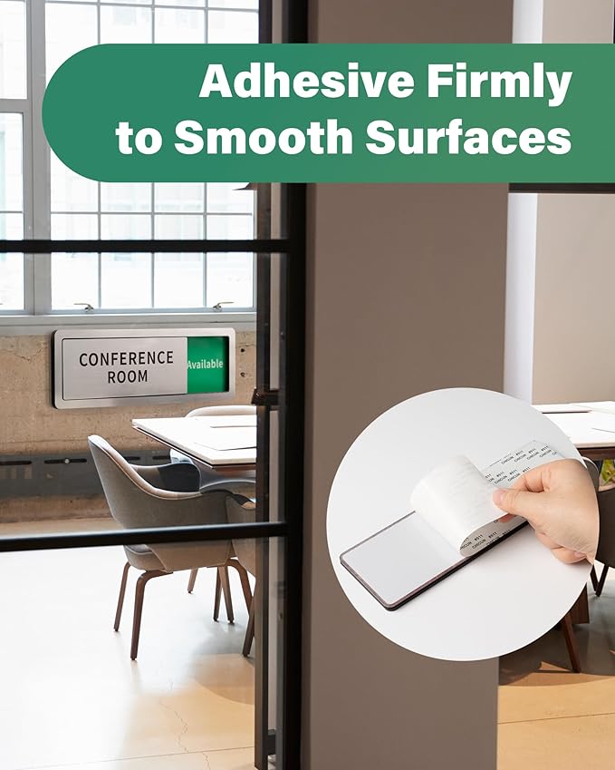 Meeting Room Sliding Door Signs Do Not Disturb, In Use/Available Slider Sign - Image 5