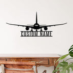 Personalized Metal Airplane Wall Art, Airplane Name Sign, Customized Pilot Name - Image 7
