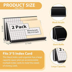 2 Pack 3x5 Index Card Display Holder Acrylic Cards Holder Stand Acrylic - Image 2