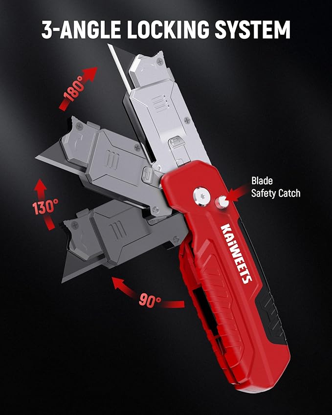KAIWEETS Utility Knife Scraper, 2-in-1 Folding Box Cutter - Image 3