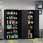 vingli metal garage storage cabinet with 2 doors, front angle view