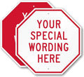 SmartSign “Customizable Octagon Red Sign Template” | 18" x 18" Aluminum by SmartSign