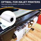VOISEN Wide Format Paper,6 Rolls Plotter Paper 24 In x 150 Ft, CAD Bond Rolls,20lb,Bond Paper on 2" Core for CAD Printing on Wide Format Ink Jet Printers