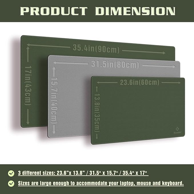 K KNODEL Desk Mat, Dual-Sided Office Desk Pad, Waterproof Desk Mat - Image 2