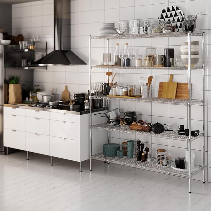Regal Altair 18" Deep x 60" Wide x 74" Height Wire Shelving Kit | 5-Tier | NSF - Image 8