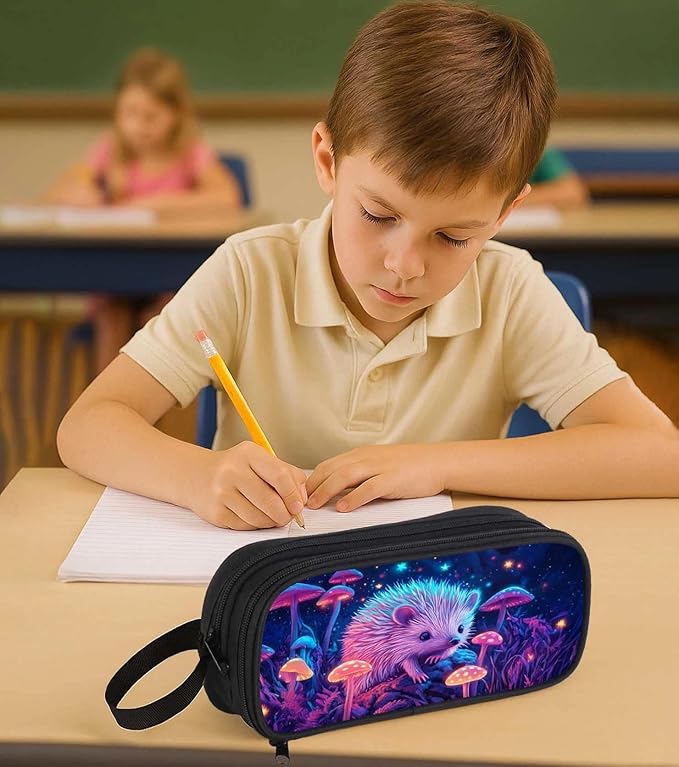 AnySmic Hedgehog Pencil Case for Boys Girls, Large Pencil Pouch for Kids - Image 7