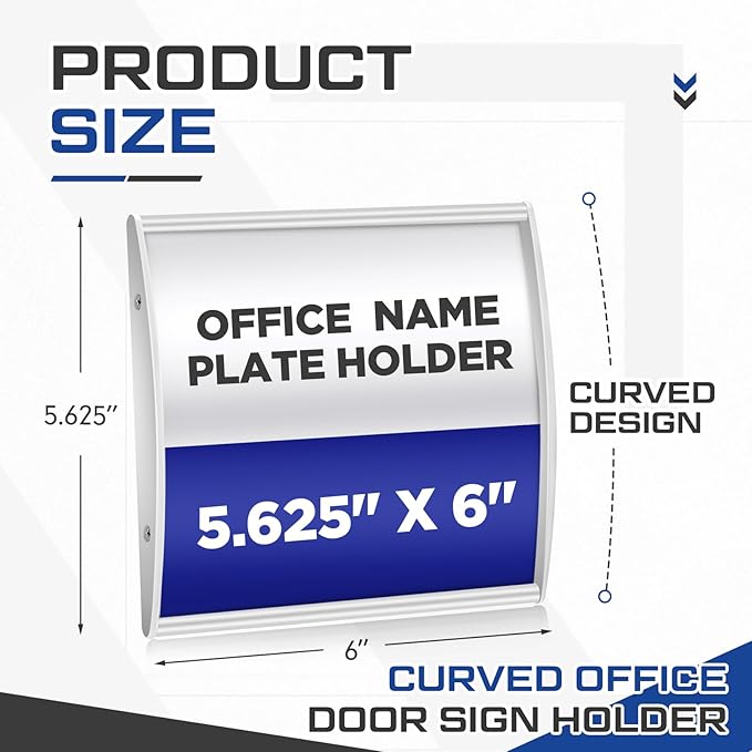 Yaocom Set of 5 Curved Name Plate Holder - Image 3