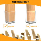 Clear Square Chair Leg Protector - Image 3