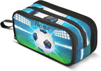 BOENLE Custom Soccer Ball on Field Pencil Case Box Boys Girls Personalized Name by BOENLE-WELCOMEYOURCOMING