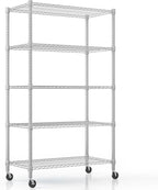 Himimi 5-Tier Heavy Duty Steel Wire Rack Storage Shelving, Adjustable Metal by Himimi