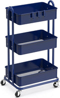 Simple Houseware 3-Tier Heavy Duty Metal Utility Rolling Cart by SimpleHouseware