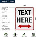 Custom Arrow, Custom Directional Sign, Two Way Arrow, 24x30 Inches, 3M EGP - Image 6